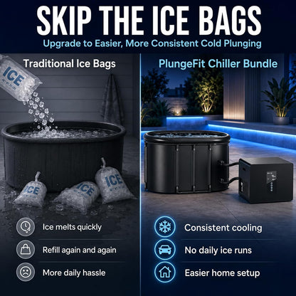 1/3HP Ice Bath Chiller & 148Gal Cold Plunge Tub Bundle — product view 3