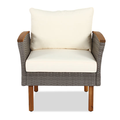 GO 9-Piece PE Rattan Patio Set with Coffee Table