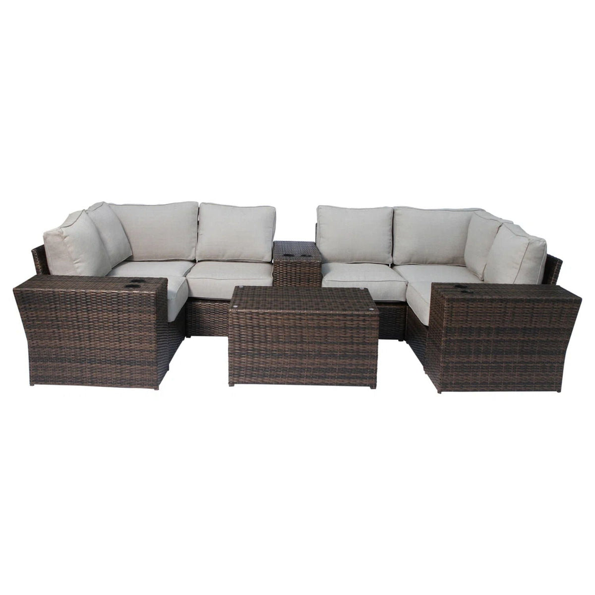 Modular Patio Seating Set with Cushions