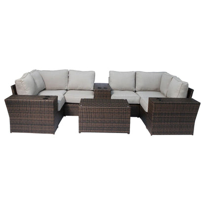 Modular Patio Seating Set with Cushions