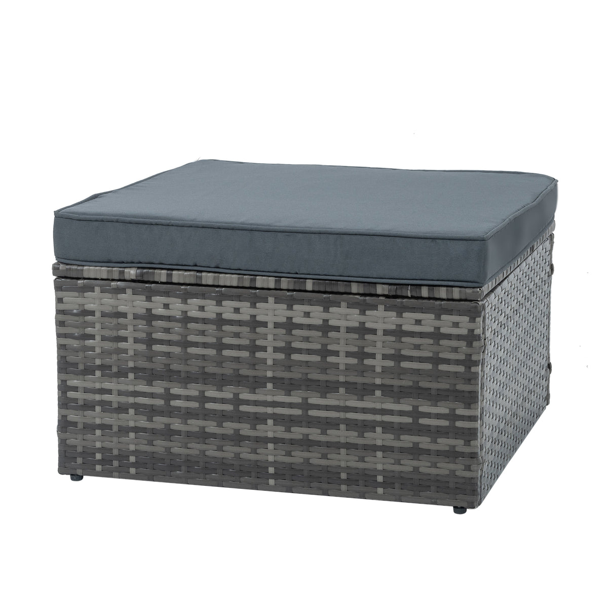 5-Piece PE Rattan Patio Set with Lift-Top Table