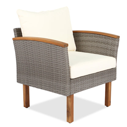 GO 9-Piece PE Rattan Patio Set with Coffee Table