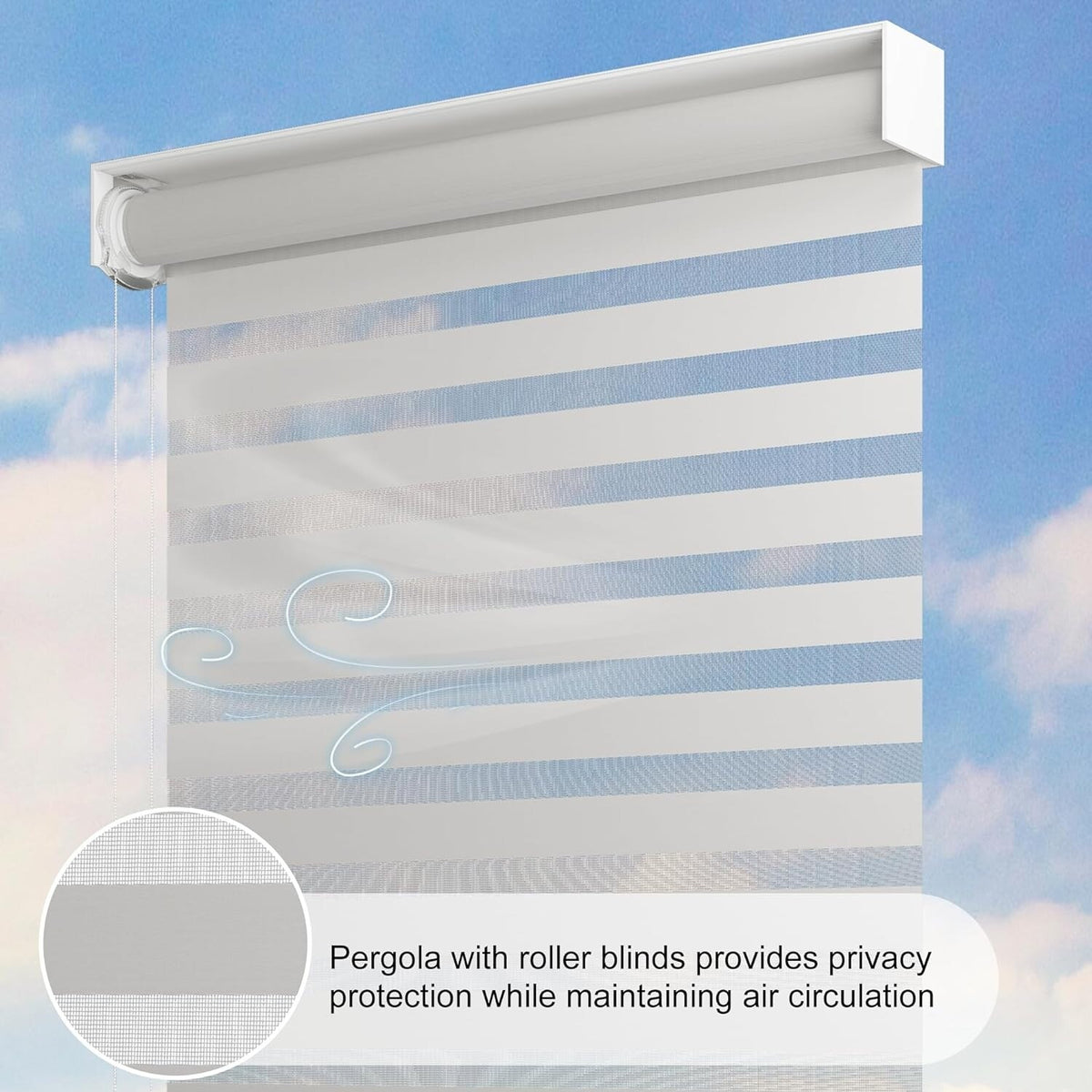 Louvered Pergola Modern White Pergola with Adjustable Roof for Deck Backyard Garden — product view 12