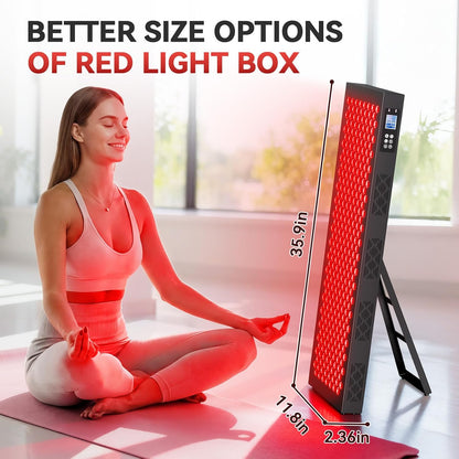 Red Light Therapy Box, 5In1 LED with 630-660-810-830-850, Metal Case, 3 Modes Red Light Panel with Soft Belt, 6 Timing Set - 9 Pulse Modes - 4-Level - Red Light Therapy Panel for Body — product view 4