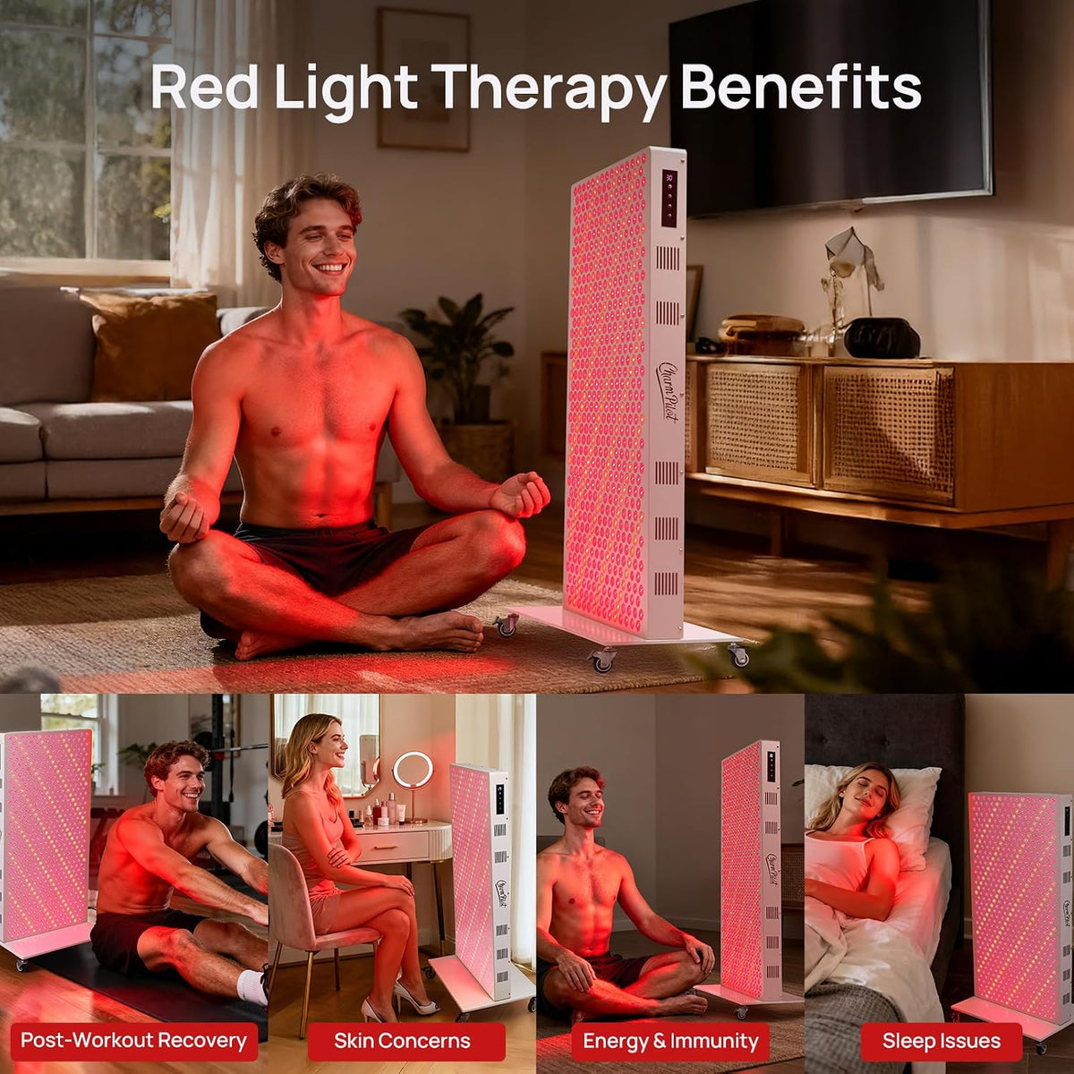 Red Light Therapy Panel for Body, 580Leds, Near‑Infrared Light Device — product view 5